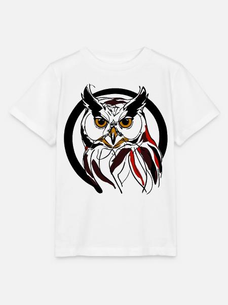 Nacht-Eule - Stanley/Stella Kinder T-Shirt MINI CREATOR - Weiß