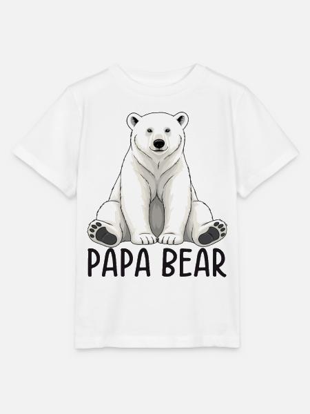 Papa Bear - Stanley/Stella Kinder T-Shirt MINI CREATOR - Weiß
