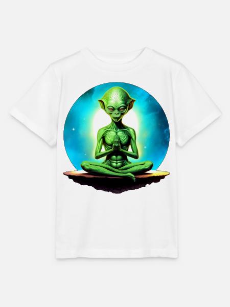 Aliens Yoga - Stanley/Stella Kinder T-Shirt MINI CREATOR  - Weiß