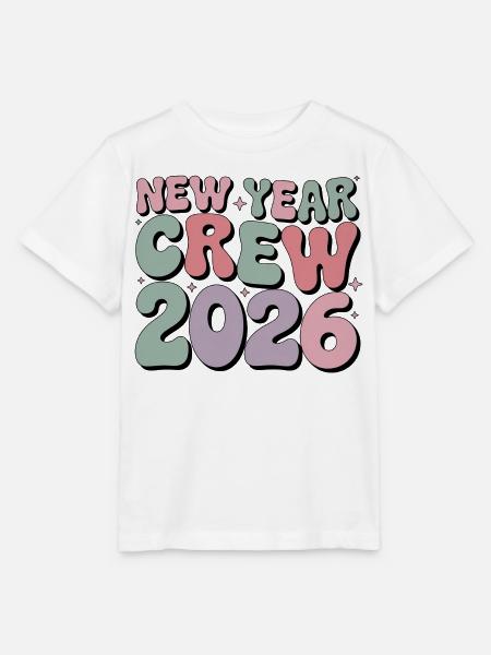 2026 New Year Crew - Stanley/Stella Kinder T-Shirt MINI CREATOR - Weiß