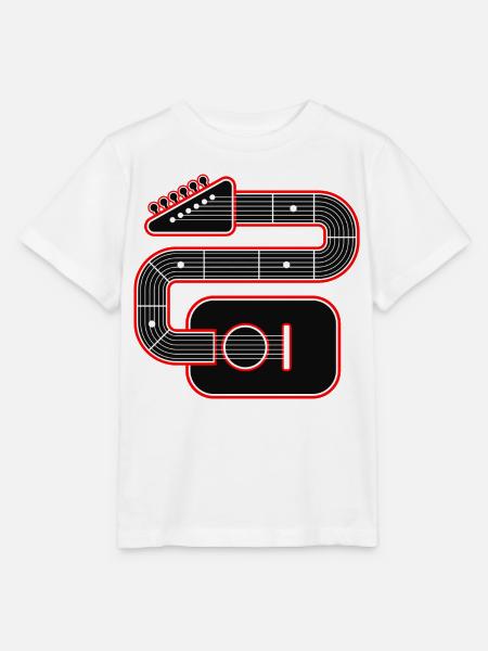 Abstrakte Gitarrenkunst - Stanley/Stella Kinder T-Shirt MINI CREATOR - Weiß
