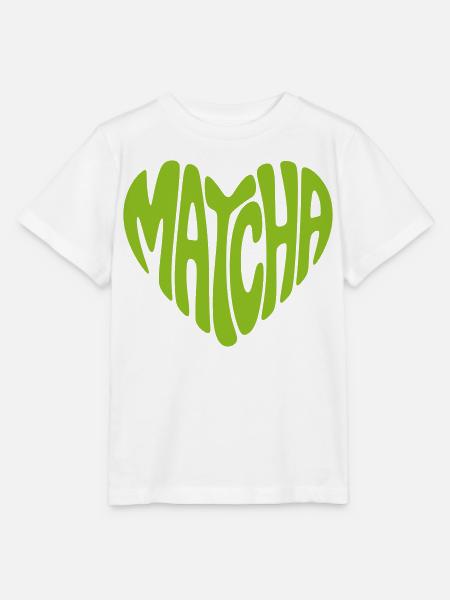 Matcha Herz Form - Stanley/Stella Kinder T-Shirt MINI CREATOR - Weiß