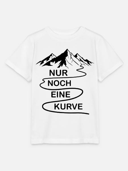 Nur noch eine Kurve lustige Berg und Alpen Sprüche - Stanley/Stella Kinder T-Shirt MINI CREATOR - Weiß