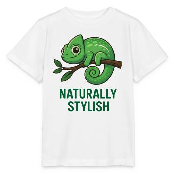 Stylish Chameleon - Stanley/Stella MINI CREATOR Kids’ T-Shirt - white - Front - Maike (125cm)
