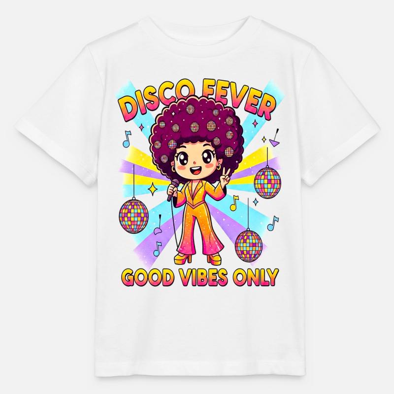 DISCO FEVER Cute Comic 70s - Stanley/Stella MINI CREATOR Kids’ T-Shirt - white