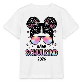 Schoolchild Rainbow Eyes Glow - Stanley/Stella MINI CREATOR Kids’ T-Shirt - white - Front - Maike (125cm)