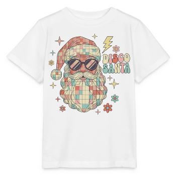 Techno Disco Santa Claus Disco Ball Funny - Stanley/Stella MINI CREATOR Kids’ T-Shirt - white - Front - Maike (125cm)