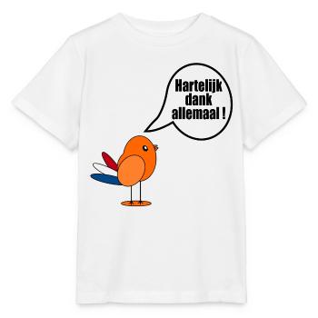 Néerlandais. Merci beaucoup. - T-shirt bio MINI CREATOR Stanley/Stella Enfant - blanc - Devant - Maike (125cm)