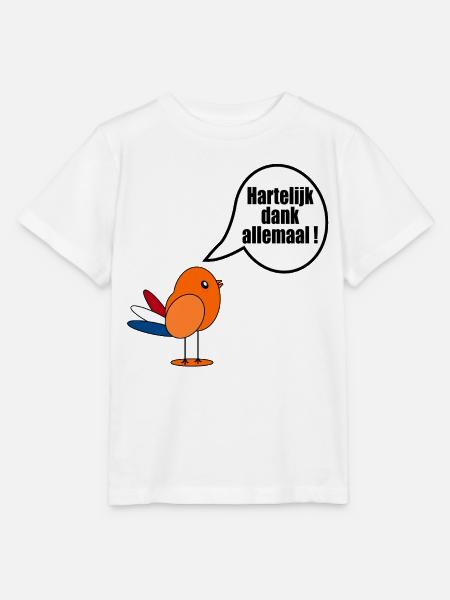 Nederlands Hartelijk dank - Stanley/Stella Kinder-T-shirt MINI CREATOR  - wit