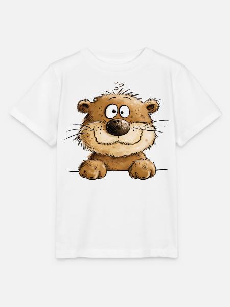 Witziger Otter Cartoon Tiermotiv Seeotter - Stanley/Stella Kinder T-Shirt MINI CREATOR - Weiß