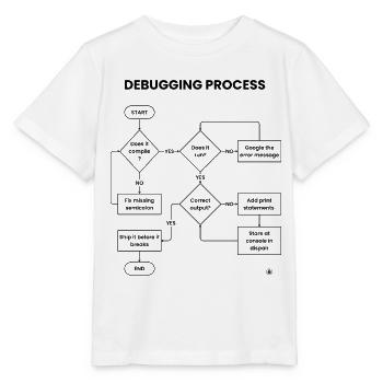 Debugging-Prozess – Gift vor den Pausen versenden - Stanley/Stella Kinder T-Shirt MINI CREATOR  - Weiß - Vorne - Maike (125cm)
