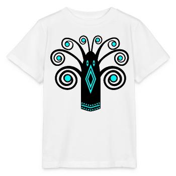 Graphique d’oiseaux - T-shirt bio MINI CREATOR Stanley/Stella Enfant - blanc - Devant - Maike (125cm)