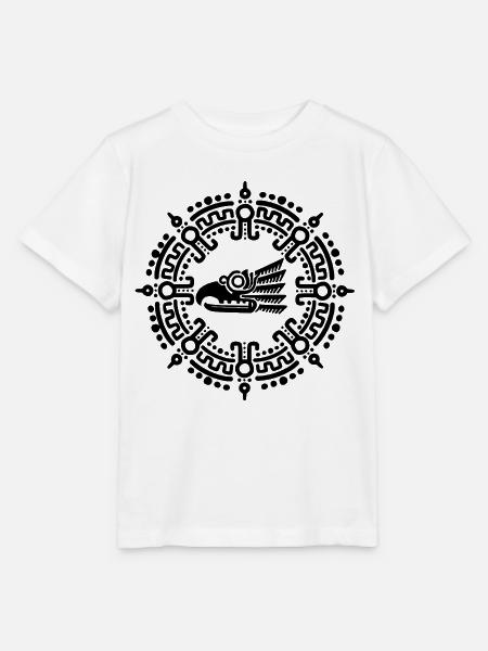 Schwarzes aztekisches Symbol - Stanley/Stella Kinder T-Shirt MINI CREATOR - Weiß
