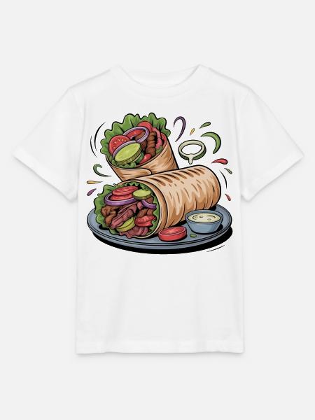 Bunte Gemüse-Wrap Kunst - Stanley/Stella Kinder T-Shirt MINI CREATOR  - Weiß