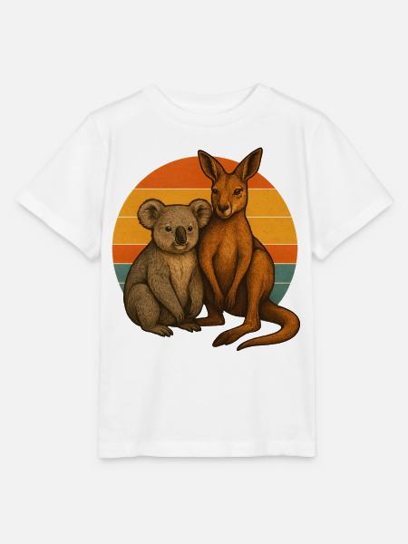 Koala und Känguru - Stanley/Stella Kinder T-Shirt MINI CREATOR - Weiß