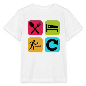Eat Sleep Ping Pong Repeat Funny Table Tennis - Stanley/Stella MINI CREATOR Kids’ T-Shirt - white - Front - Maike (125cm)