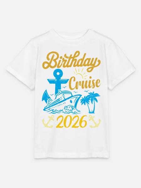 Birthday Cruise Squad 2026 Family Cruise Vacation - Stanley/Stella Kinder T-Shirt MINI CREATOR - Weiß