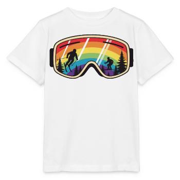 Ski Goggles Rainbow Mountain - Stanley/Stella MINI CREATOR Kids’ T-Shirt - white - Front - Maike (125cm)