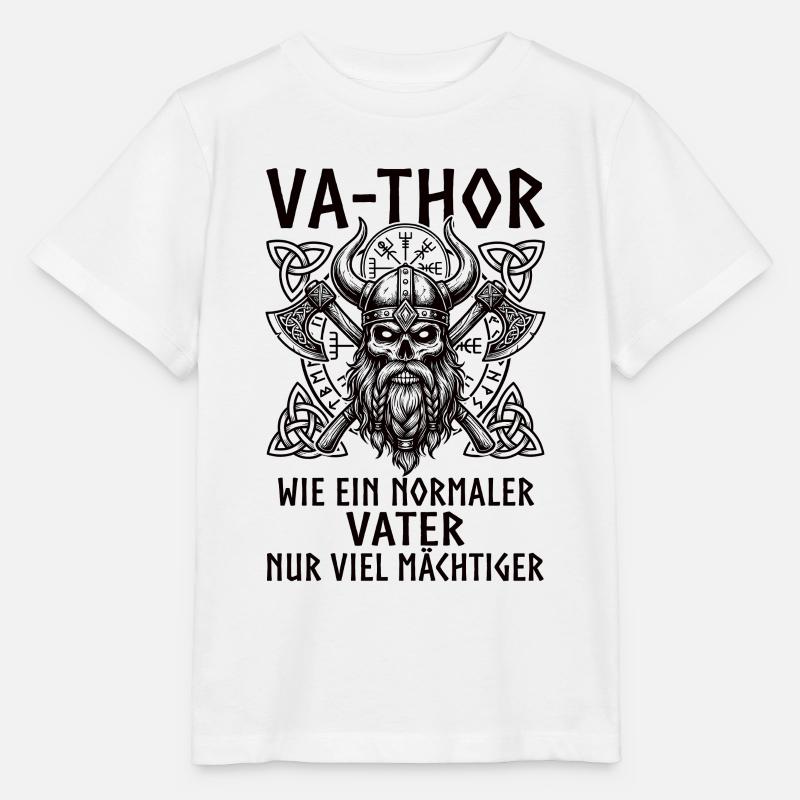 VA-THOR – Comme un père, mais plus puissant - T-shirt bio MINI CREATOR Stanley/Stella Enfant - blanc