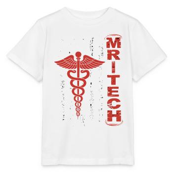Drapeau Caducée rouge de MedTech - T-shirt bio MINI CREATOR Stanley/Stella Enfant - blanc - Devant - Maike (125cm)