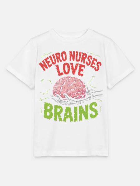 Neuro Nurses Love Brains - Stanley/Stella Kinder T-Shirt MINI CREATOR  - Weiß