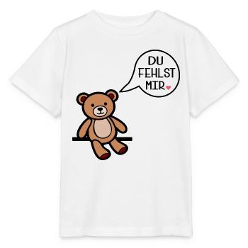 Du fehlst mir - Bär - Stanley/Stella Kinder T-Shirt MINI CREATOR  - Weiß - Vorne - Maike (125cm)