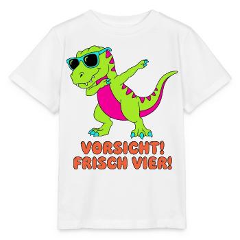 Méfiez-vous du Fresh Four qui fait du dab à Dino - T-shirt bio MINI CREATOR Stanley/Stella Enfant - blanc - Devant - Maike (125cm)