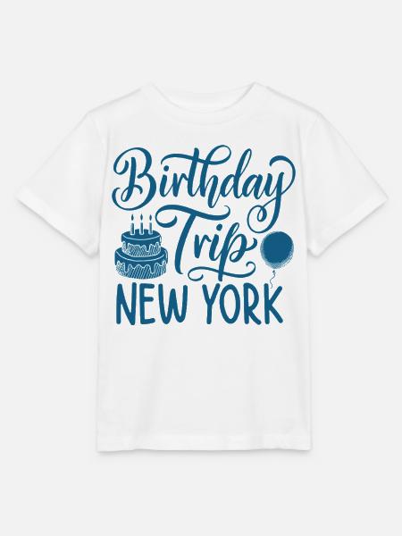 NYC Birthday Trip - Stanley/Stella Kinder T-Shirt MINI CREATOR  - Weiß