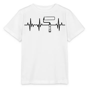 Farbroller Herzlinie - Stanley/Stella Kinder T-Shirt MINI CREATOR  - Weiß - Vorne - Maike (125cm)