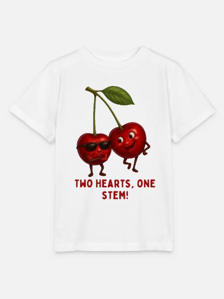 KirschenDuo: Zwei Herzen, Ein Stiel - Stanley/Stella Kinder T-Shirt MINI CREATOR - Weiß
