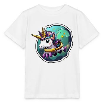 Armure d’Étoile de Licorne Spatiale - T-shirt bio MINI CREATOR Stanley/Stella Enfant - blanc - Devant - Maike (125cm)