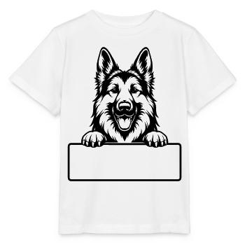 Deutsche Schäferhund Porträt mit Pfoten - Stanley/Stella Kinder T-Shirt MINI CREATOR  - Weiß - Vorne - Maike (125cm)