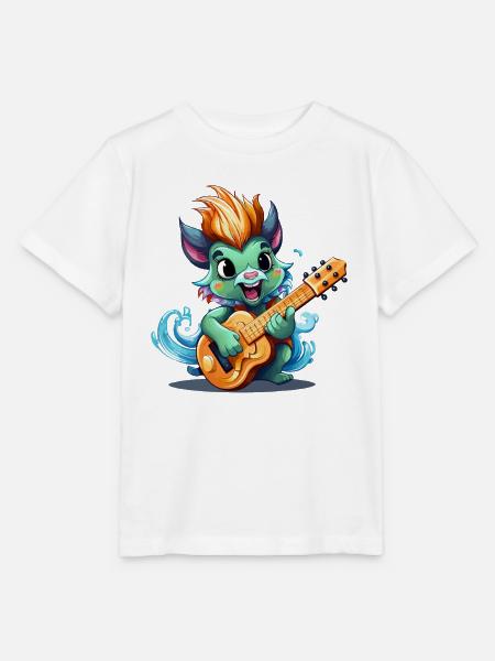 Fabelwesen Gitarrist am Strand - Stanley/Stella Kinder T-Shirt MINI CREATOR - Weiß