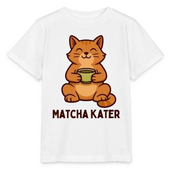Graphique matcha de l’heure du thé pour la gueule de bois - T-shirt bio MINI CREATOR Stanley/Stella Enfant - blanc - Devant - Maike (125cm)