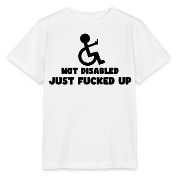 Tous les utilisateurs de fauteuil roulant ne sont pas sympas # - T-shirt bio MINI CREATOR Stanley/Stella Enfant - blanc - Devant - Maike (125cm)