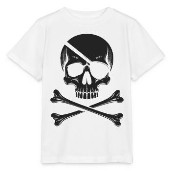Le classique Jolly Roger Pirate Scream - T-shirt bio MINI CREATOR Stanley/Stella Enfant - blanc - Devant - Maike (125cm)
