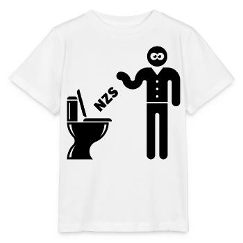 NZS Into the Toilet, Into the Toilet! Against Right Black - Stanley/Stella MINI CREATOR Kids’ T-Shirt - white - Front - Maike (125cm)