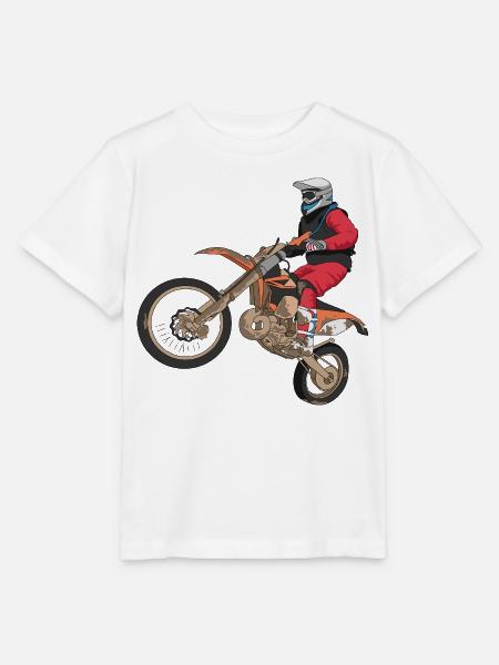Dirtbiker - Stanley/Stella Kinder T-Shirt MINI CREATOR  - Weiß