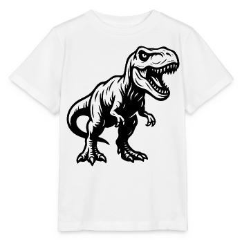Tyrannosaure - Dinosaure  - T-shirt bio MINI CREATOR Stanley/Stella Enfant - blanc - Devant - Maike (125cm)