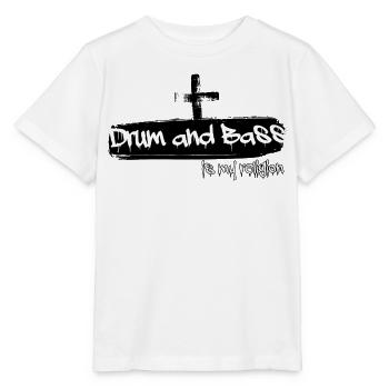 Drum and Bass est ma religion - Drum and Bass, DnB - T-shirt bio MINI CREATOR Stanley/Stella Enfant - blanc - Devant - Maike (125cm)