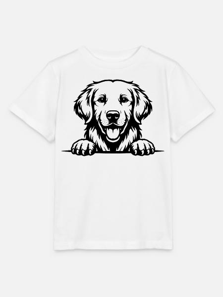 Golden Retriever mit Pfoten - Stanley/Stella Kinder T-Shirt MINI CREATOR - Weiß