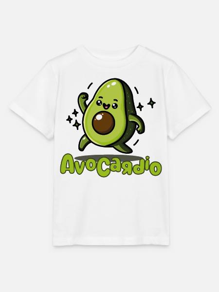 AvoCadío Avocado Cartoon - Stanley/Stella Kinder T-Shirt MINI CREATOR - Weiß