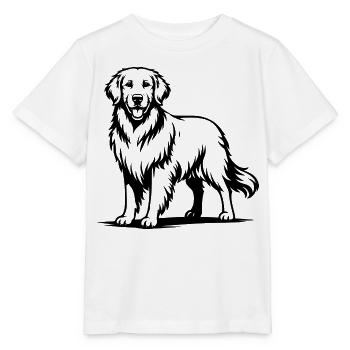 Golden Retriever mit stolzer Pose - Stanley/Stella Kinder T-Shirt MINI CREATOR  - Weiß - Vorne - Maike (125cm)