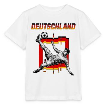 Football Germany Overhead kick side-kick - Stanley/Stella MINI CREATOR Kids’ T-Shirt - white - Front - Maike (125cm)