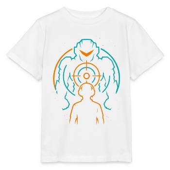 Mecha Gamer, Viseur de Jeu - T-shirt bio MINI CREATOR Stanley/Stella Enfant - blanc - Devant - Maike (125cm)