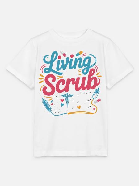 Living the Scrub Life - Stanley/Stella Kinder T-Shirt MINI CREATOR - Weiß
