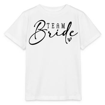 Team Bride - Stanley/Stella Kinder T-Shirt MINI CREATOR  - Weiß - Vorne - Maike (125cm)