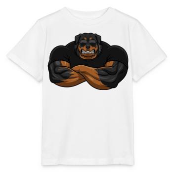 Rottweiler Security – Le videur le plus coriace - T-shirt bio MINI CREATOR Stanley/Stella Enfant - blanc - Devant - Maike (125cm)