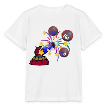 Ku Ka Kö - Festzauber Fasching Karneval - Stanley/Stella Kinder T-Shirt MINI CREATOR  - Weiß - Vorne - Maike (125cm)