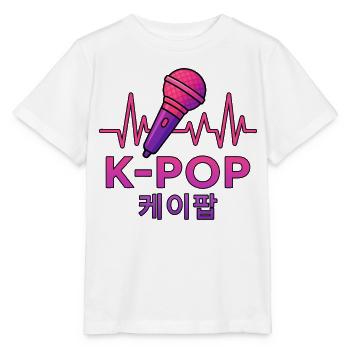 K Pop Korean - Stanley/Stella MINI CREATOR Kids’ T-Shirt - white - Front - Maike (125cm)